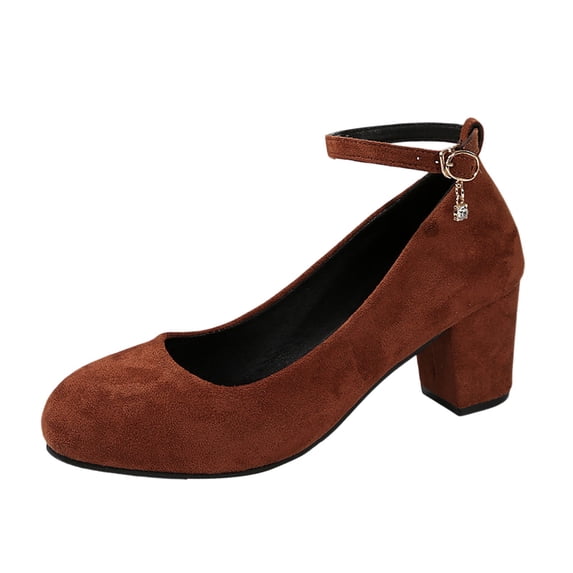 Mary Jane Heels for Women Round Toe Platform High Heels Shoes