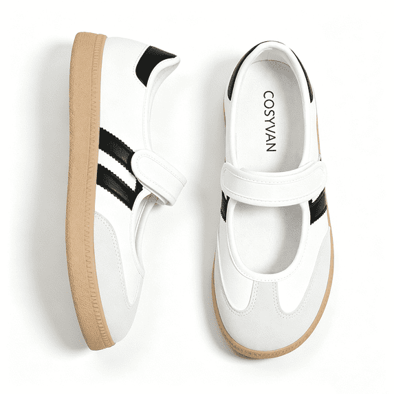 Mary Jane Strap Casual Flats, Synthetic Upper(Women's)