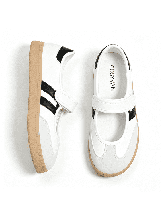 Mary Jane Strap Casual Flats, Synthetic Upper(Women's)