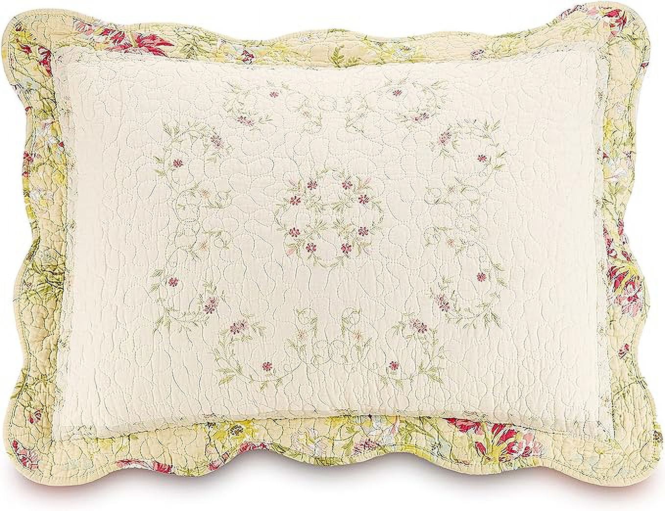 Mary Janes Farm Prairie Bloom SHAM, Standard, Yellow/Pink