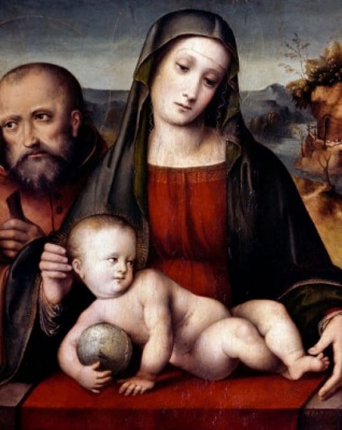 Mary Joseph and the Christ Child by Francesco Raibolini (Circa 1450-1518) Canvas Art - Francesco Raibolini (18 x 24)