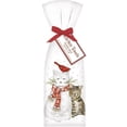 thumbnail image 1 of Mary Lake Thompson 2 Ribbon Tied Snowman Cat Towels, 1 of 1