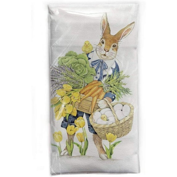 Mary Lake Thompson BT291 Lavender Rabbit Flour Sack Kitchen Dish Towel 30 Inches Square