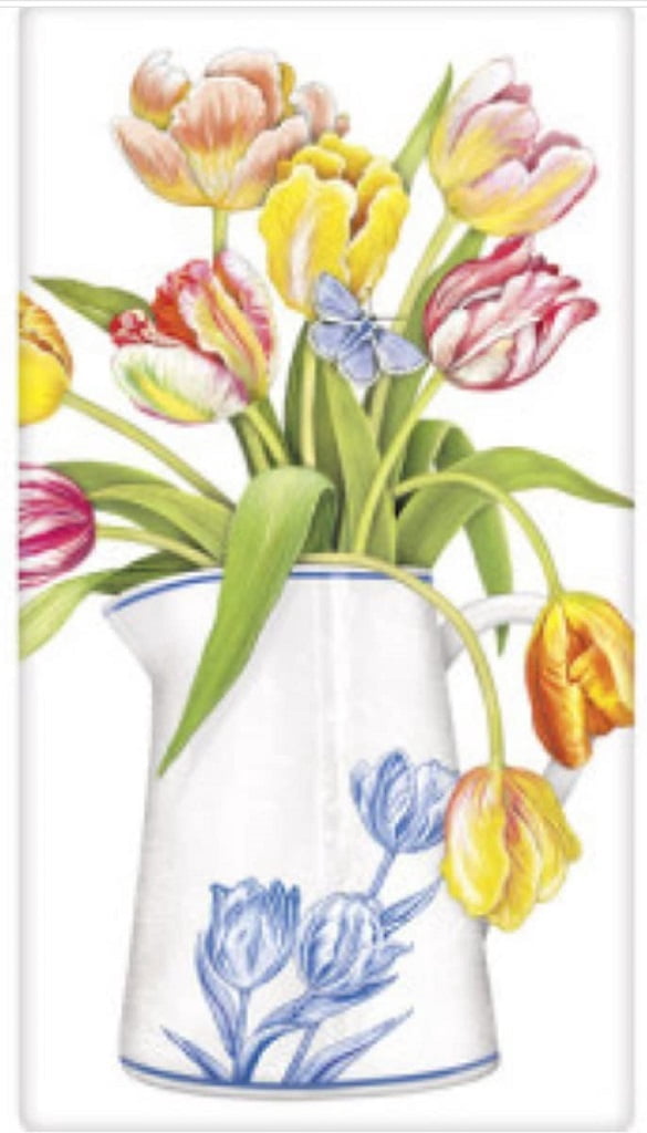Mary Lake Thompson BT657 Tulip Vase Flour Sack Towel 30 Inches Square ...