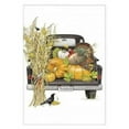 thumbnail image 1 of Mary Lake-Thompson Fall Black Truck Flour Sack Towel 30 Inches Square, 1 of 1