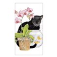 thumbnail image 1 of Mary Lake Thompson Orchid Cat Flour Sack Kitchen Dish Towel, 1 of 1