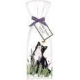 thumbnail image 1 of Mary Lake Thompson T573. 2 Lavender Cat Ribbon Tied Flour Sack Towels 30 Inches Square, Screen Print Design in Lower Center Only, 1 of 1