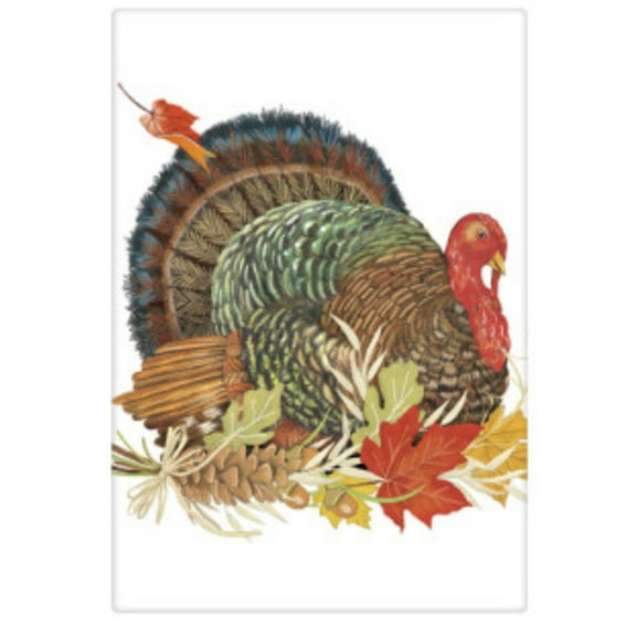 Mary Lake Thompson Turkey With Leaves Flour Sack Kitchen Dish Towel
