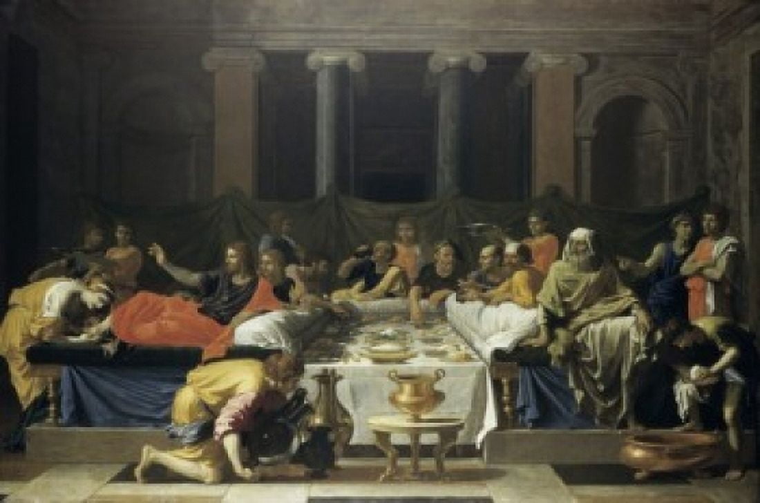 Mary Magdalene Anointing Jesus Feet Nicolas Poussin (1594-1665 French) Oil on canvas National Gallery of Scotland Edinburgh Canvas Art - Nicolas Poussin (24 x 36)