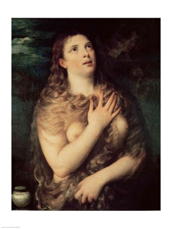 Mary Magdalene Canvas Art - Titian (18 x 24)