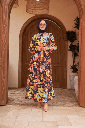 iman maxi dress A.L.C. Iman Maxi Dress In Canary/iris Multi Floral