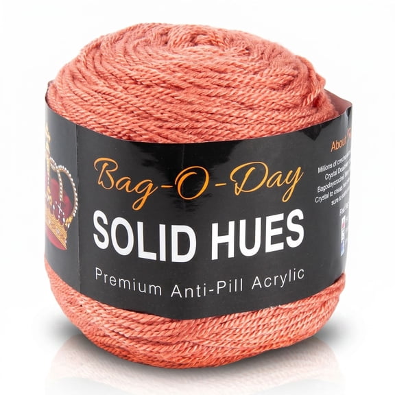 Mary Maxim Bag-O-Day Solid Hues Acrylic Yarn Cake, Aesthetically Pleasing