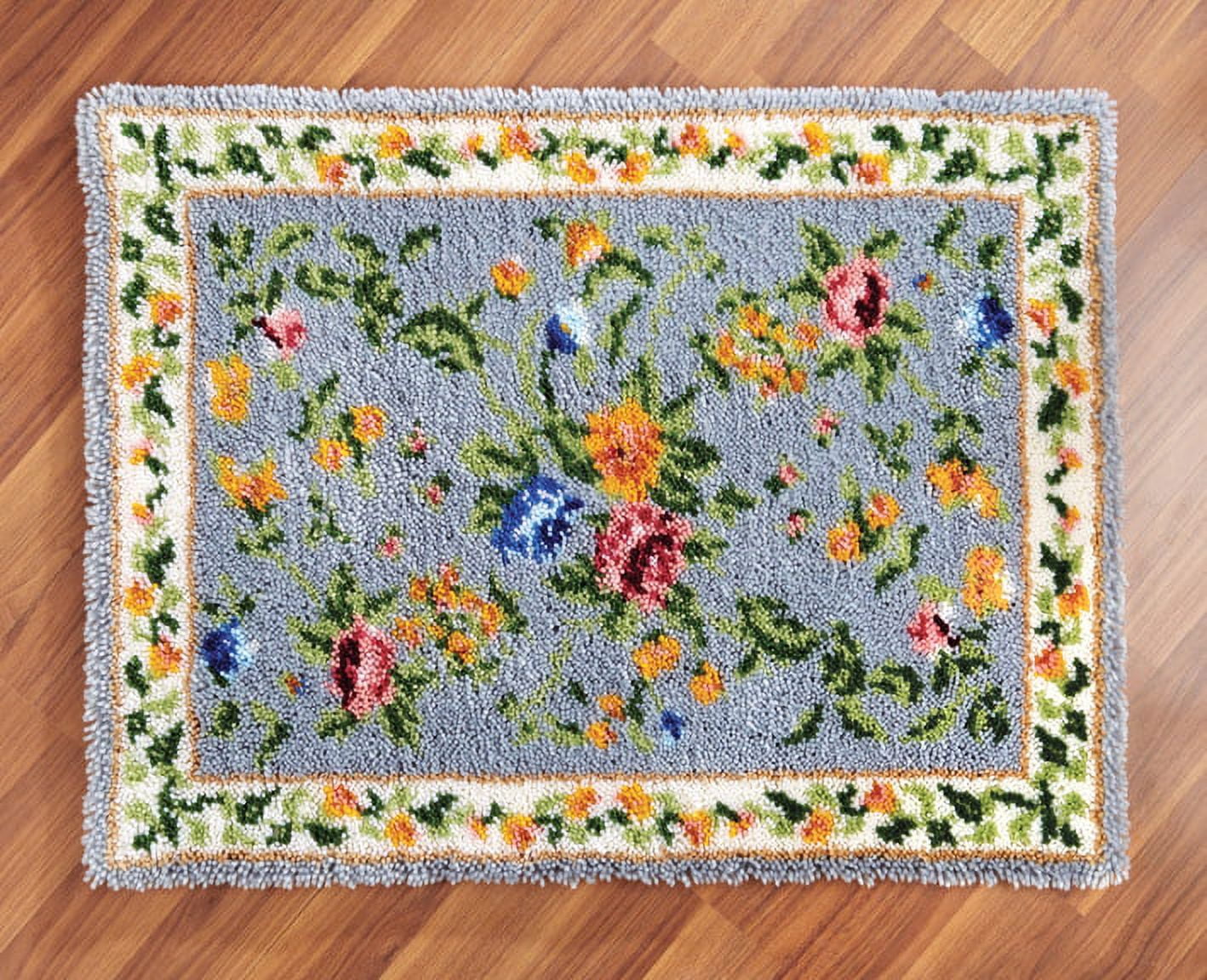 Mary Maxim Colonial Floral Latch Hook Rug Kit
