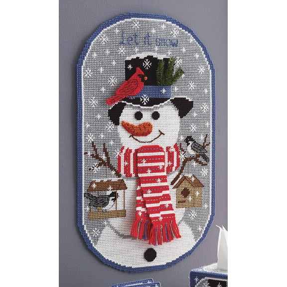 Mary Maxim Let It Snow Wall Hanging Plastic Canvas Kit