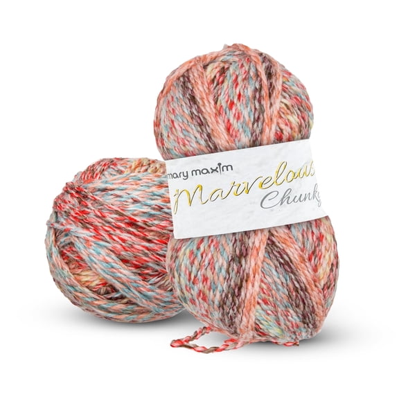 Mary Maxim Marvelous Chunky Yarn 5 Weight Bulky Yarn, 100% Acrylic, 270 Yards, Sweet Stuff
