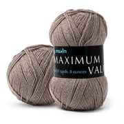 Mary Maxim Maximum Value Brown Acrylic Yarn for Crocheting, Knitting 474 Yds, Light Brown