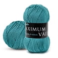 thumbnail image 1 of Mary Maxim Maximum Value Acrylic Teal Yarn for Crocheting, Knitting 474 Yds, Medium Teal, 1 of 7