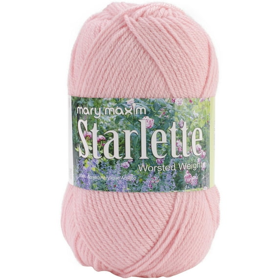 Mary Maxim Medium Acrylic Petal Pink Yarn, 180 yd