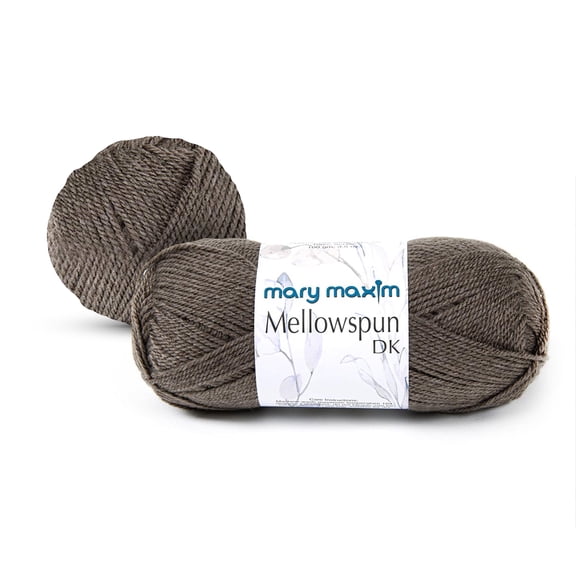 Mary Maxim Mellowspun DK Weight Yarn, Acrylic Yarn for Crocheting 284 Yards, 3.5 Oz, Bark