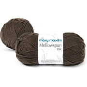 Mary Maxim Mellowspun DK Weight Yarn, Lightweight Acrylic Yarn 284 Yards, 3.5 Oz, Dark Oak