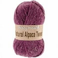 thumbnail image 1 of Mary Maxim Alpaca Yarn Medium Worsted Weight Dark Pink Tweed Yarn 262 Yards, Thistle, 1 of 2