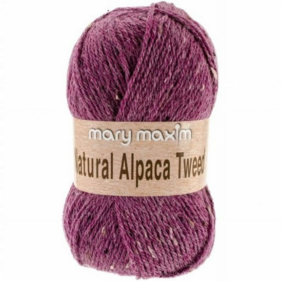 Mary Maxim Natural Alpaca Tweed Yarn-Thistle