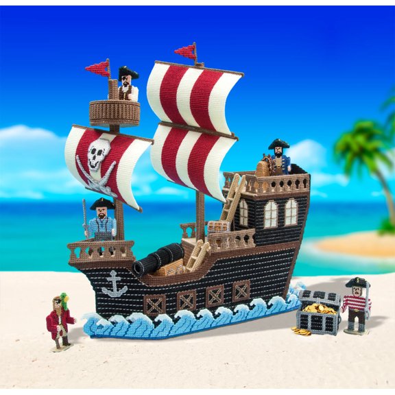 Mary Maxim Pirate Ship Plastic Canvas Kit