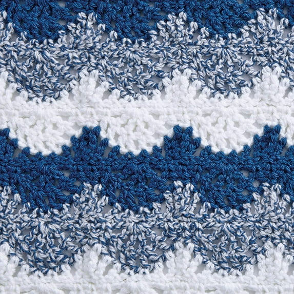 Mary Maxim Serenity Lace Throw - Denim