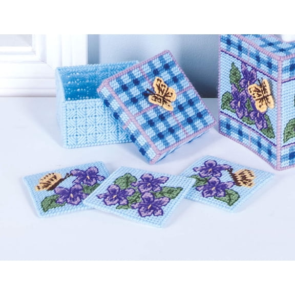 Mary Maxim Spring Welcome Ensemble - Coaster & Holder