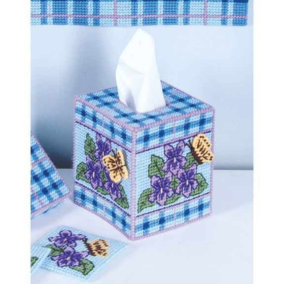 Mary Maxim Spring Welcome Ensemble - Tissue Box Cover