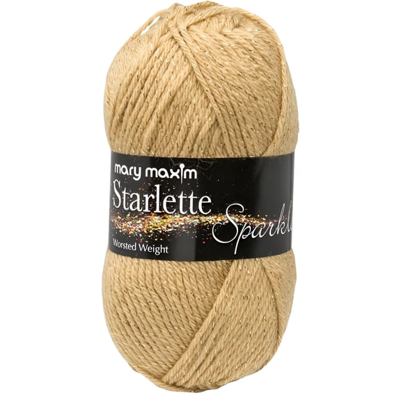 Mary Maxim Starlette Sparkle Yarn Topaz Glitter Yarn for Knitting and Crocheting 196 Yards