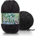 thumbnail image 1 of Mary Maxim Starlette Crochet and Knitting Yarn - Acrylic Worsted Weight Yarn 4, Black, 1 of 7