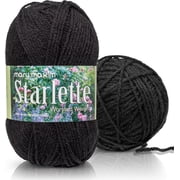 Mary Maxim Starlette Crochet and Knitting Yarn - Acrylic Worsted Weight Yarn 4, Black