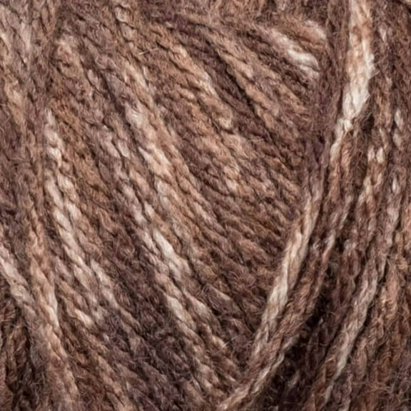 Mary Maxim Starlette Yarn - Brown Heather - 100% Ultra Soft Premium Acrylic Yarn