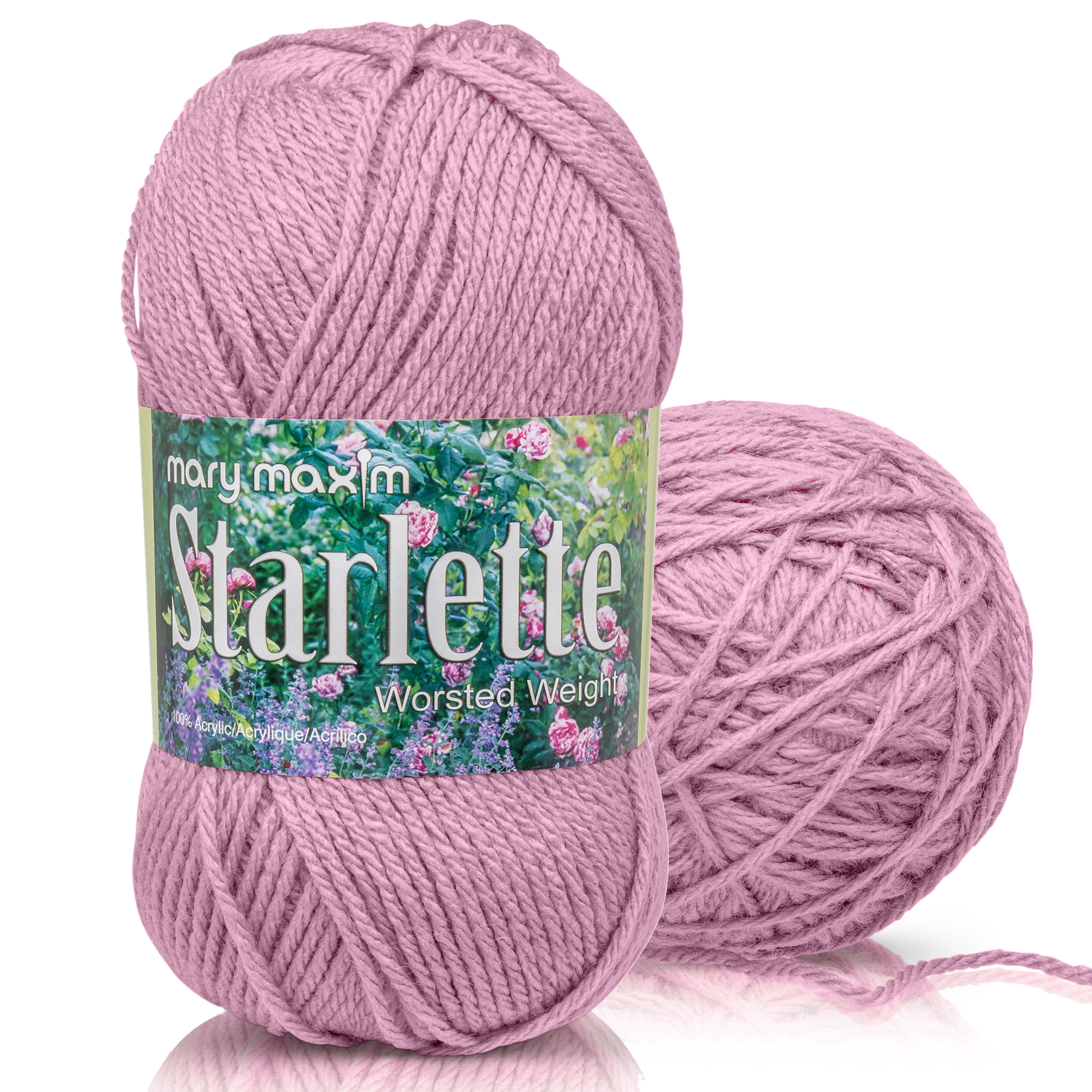 Mary Maxim Starlette Crochet and Knitting Yarn - Acrylic Worsted Weight ...
