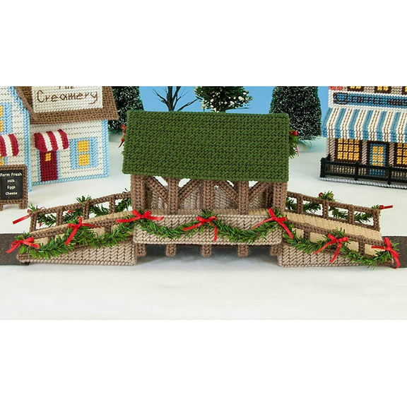 Mary Maxim The Village Bridge Plastic Canvas Kit