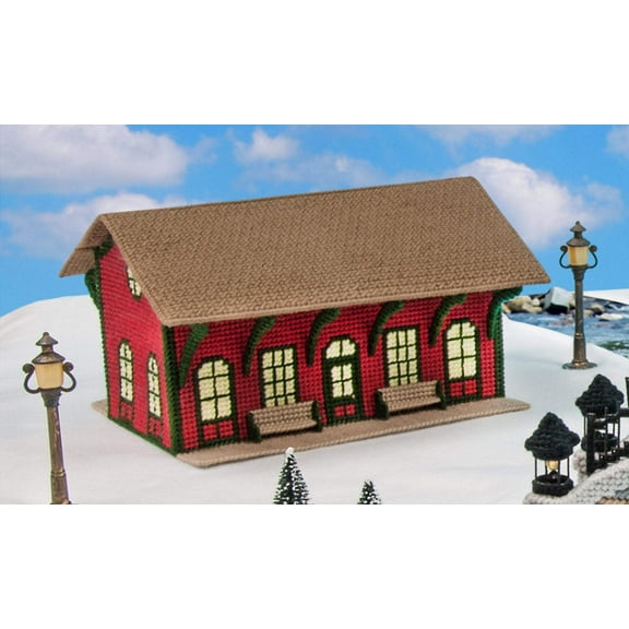 Mary Maxim Train Depot Plastic Canvas Kit