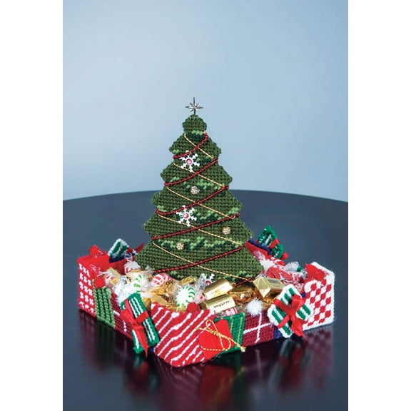 Mary Maxim Tree Candy Dish Plastic Canvas Kit