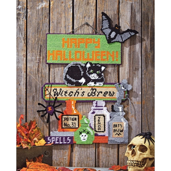 Mary Maxim Witch's Brew Plastic Canvas Kit
