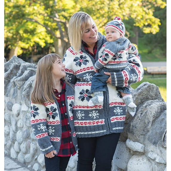 Mary Maxim Youth Snowflake Jacket - Sizes 8, 10 (30, 32")