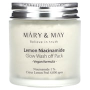 Mary & May Lemon Niacinamide Glow, Wash off Pack, 4.4 oz 125 g