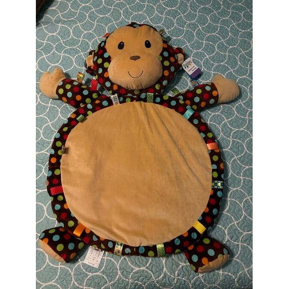 Mary Meyer Taggies Bestever Baby Tummy Time Play Mat Dazzle Dots Monkey NEW NWT