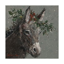 Mary Miller Veazie 'Mary Beth The Christmas Donkey' Canvas Art
