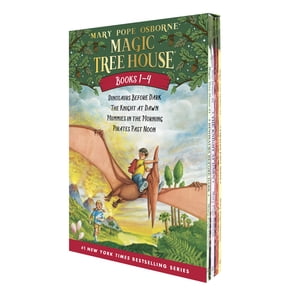 Magic Tree House Books 1-4 Boxed Set: Dinosaurs Before Dark; the Knight at Dawn; Mummies in the Morning; Pirates Past Noon (Paperback)
