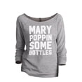 thumbnail image 1 of Mary Poppin Some Bottles Women's Fashion Slouchy 3/4 Sleeves Raglan Lightweight Sweatshirt Sport Grey 2X-Large, 1 of 3