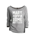 thumbnail image 1 of Mary Poppin Some Bottles Women's Fashion Slouchy 3/4 Sleeves Raglan Lightweight Sweatshirt Sport Grey Small, 1 of 3