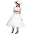 thumbnail image 1 of Mary Poppins Dress Halloween Costume Outfit Long Sleeve Party Performance, 1 of 6