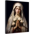 thumbnail image 1 of Mary Pray Canvas Wall Art Christian Poster Prints Our Lady of Guadalupe Painting Catholic Pictures Inspiring Home Wall Decor for Living Room Bedroom Office 12x16in Framed, 1 of 6
