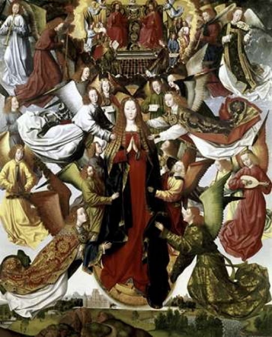 Mary Queen of Heaven - The St Lucy Legend Canvas Art - Master of the St Lucy Legend (24 x 30)