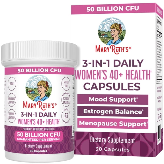 MaryRuth's Women's 40+ Probiotic Blend Capsules 50 Billion CFU Vegan Gluten-Free Dairy-Free 30 Capsules